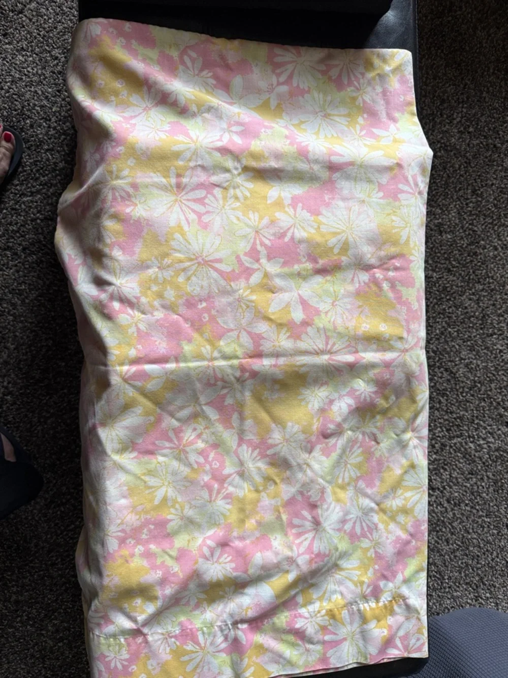 Floral Print vintage Bedding Sheet Set in Pink, Yellow & White